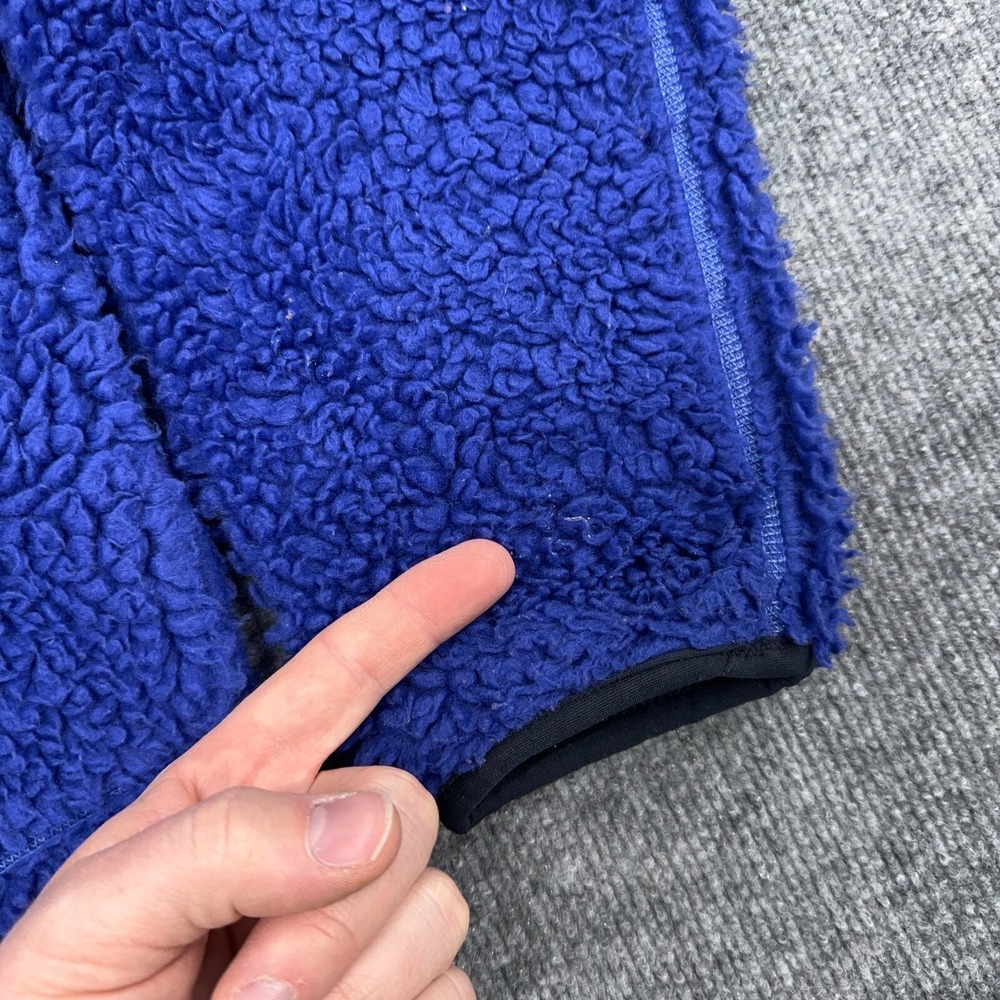 Vintage Patagonia Jacket Men S (Youth XL) Cobalt Blue Retro X Deep Pile USA Made - Picture 5 of 15